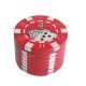 ΤΡΙΦΤΗΣ-GRINDER ΜΕΤΑΛΛΙΚΟΣ POKER CHIP 42mm ΚΟΚΚΙΝΟΣ