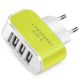 ΑΝΤΑΠΤΟΡΑΣ ΦΟΡΤΙΣΤΗ 3 ΘΕΣΕΩΝ USB ΠΡΑΣΙΝΟΣ GloboStar ΥΥ-5