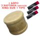 ΤΡΙΦΤΗΣ-GRINDER BAMBOO 56Χ45mm 2 ΘΕΣΕΩΝ + ΔΩΡΟ 3 KING SIZE+TIPS