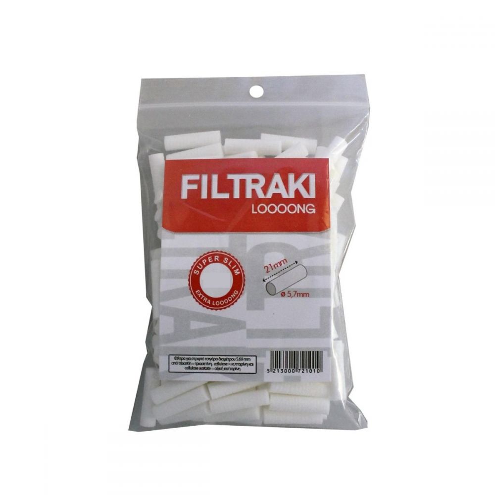 ΦΙΛΤΡΑ FILTRAKI SUPER SLIM 5,7mm LONG 21mm 140 ΤΕΜ