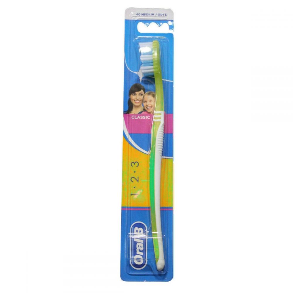 ΟΔΟΝΤΟΒΟΥΡΤΣΑ ORAL-B 1-2-3 CLASSIC ΠΡΑΣΙΝΗ ΜΕΤΡΙΑ