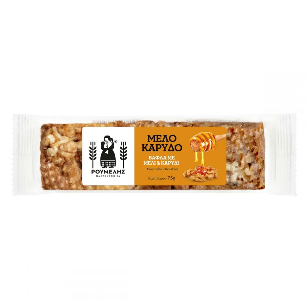 ΒΑΦΛΑ ΡΟΥΜΕΛΗΣ ΜΕ ΜΕΛΙ & ΚΑΡΥΔΙ 75gr
