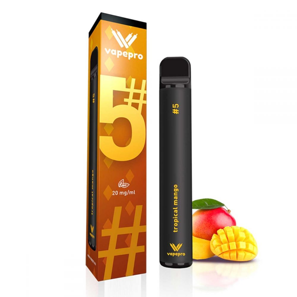 ΗΛ. ΤΣΙΓΑΡΟ 1 ΧΡΗΣΗΣ VAPEPRO #5 TR.MANGO 2ml 20mg 800 PUFFS