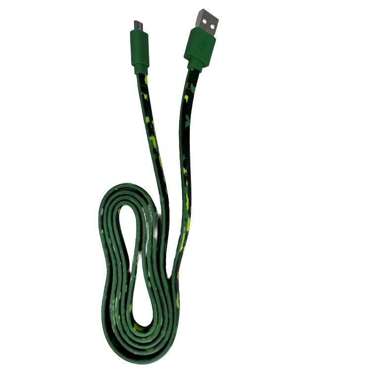 ΚΑΛΩΔΙΟ ΤΑΧΕΙΑΣ ΦΟΡΤΙΣΗΣ MICRO USB ARMY PRINT ΠΡΑΣΙΝΟ 1m 