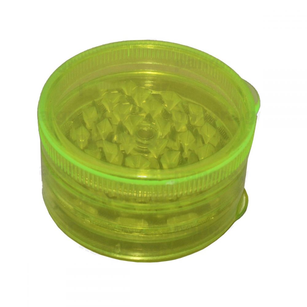 ΤΡΙΦΤΗΣ-GRINDER ΠΛΑΣΤΙΚΟΣ 60 Χ 33mm 2 ΘΕΣΕΩΝ ΠΡΑΣΙΝΟΣ