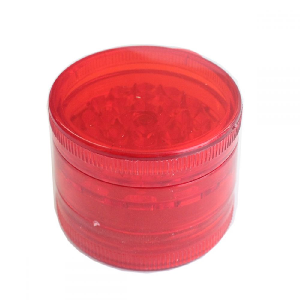 ΤΡΙΦΤΗΣ-GRINDER ΠΛΑΣΤΙΚΟΣ 60 Χ 48mm 3 ΘΕΣΕΩΝ ΚΟΚΚΙΝΟΣ