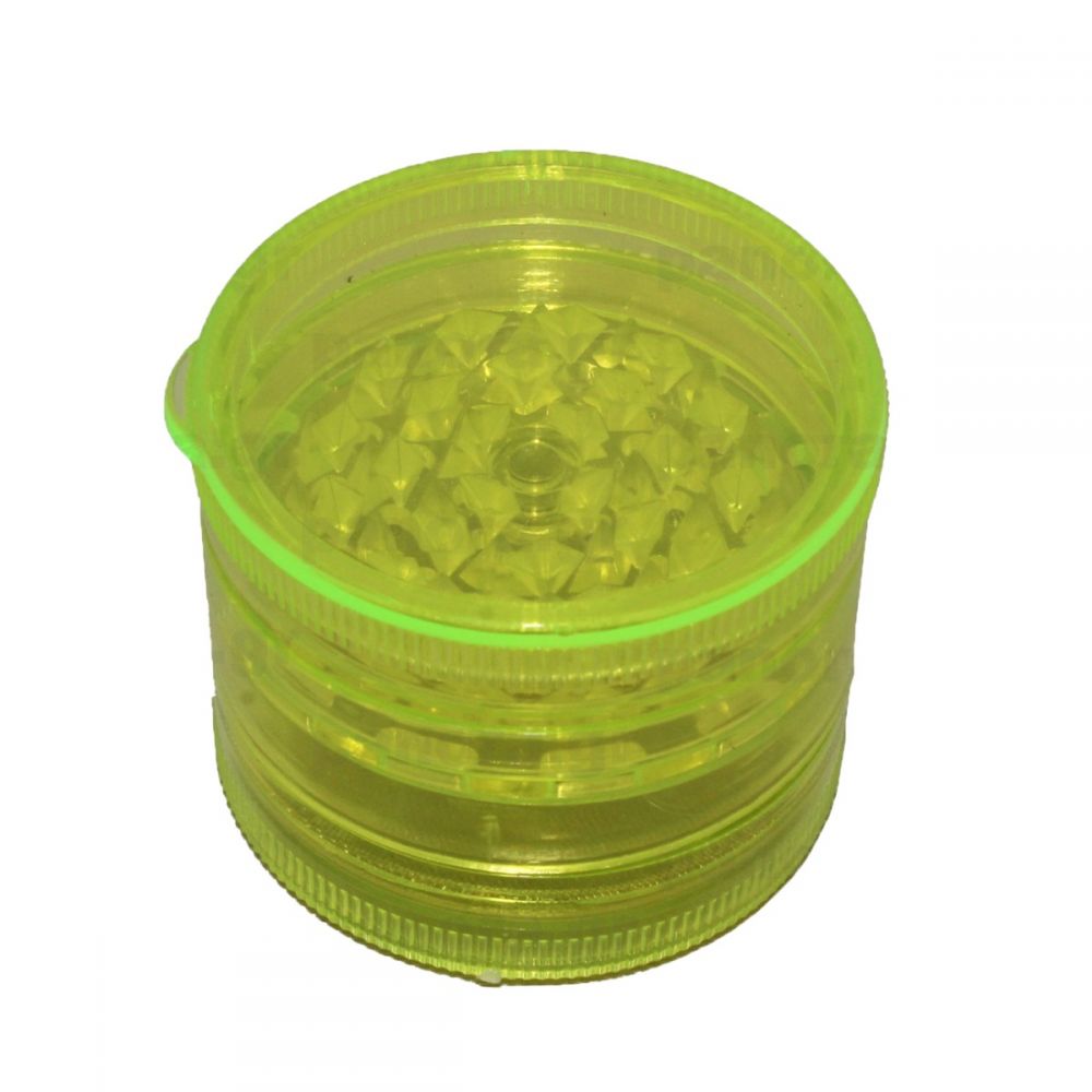 ΤΡΙΦΤΗΣ-GRINDER ΠΛΑΣΤΙΚΟΣ 60 Χ 48mm 3 ΘΕΣΕΩΝ ΠΡΑΣΙΝΟΣ