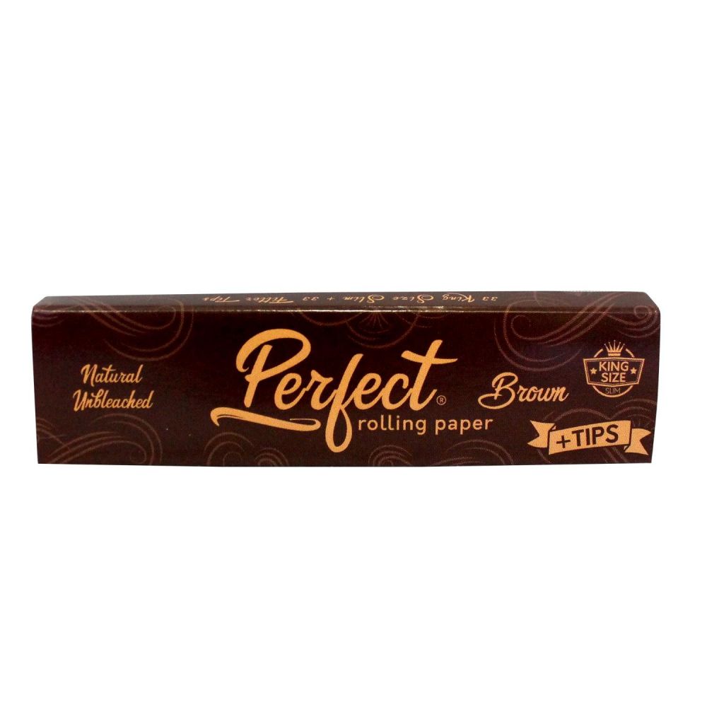 ΤΣΙΓΑΡΟΧΑΡΤΟ PERFECT ΚΑΦΕ ΑΚΑΤΕΡΓΑΣΤΟ KING SIZE 33 ΦΥΛΛΩΝ + ΤΖΙΒΑΝΕΣ