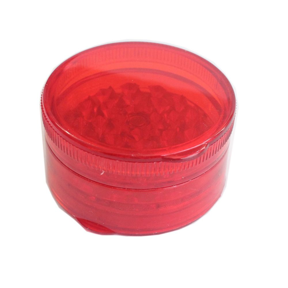 ΤΡΙΦΤΗΣ-GRINDER ΠΛΑΣΤΙΚΟΣ 60 Χ 33mm 2 ΘΕΣΕΩΝ ΚΟΚΚΙΝΟΣ