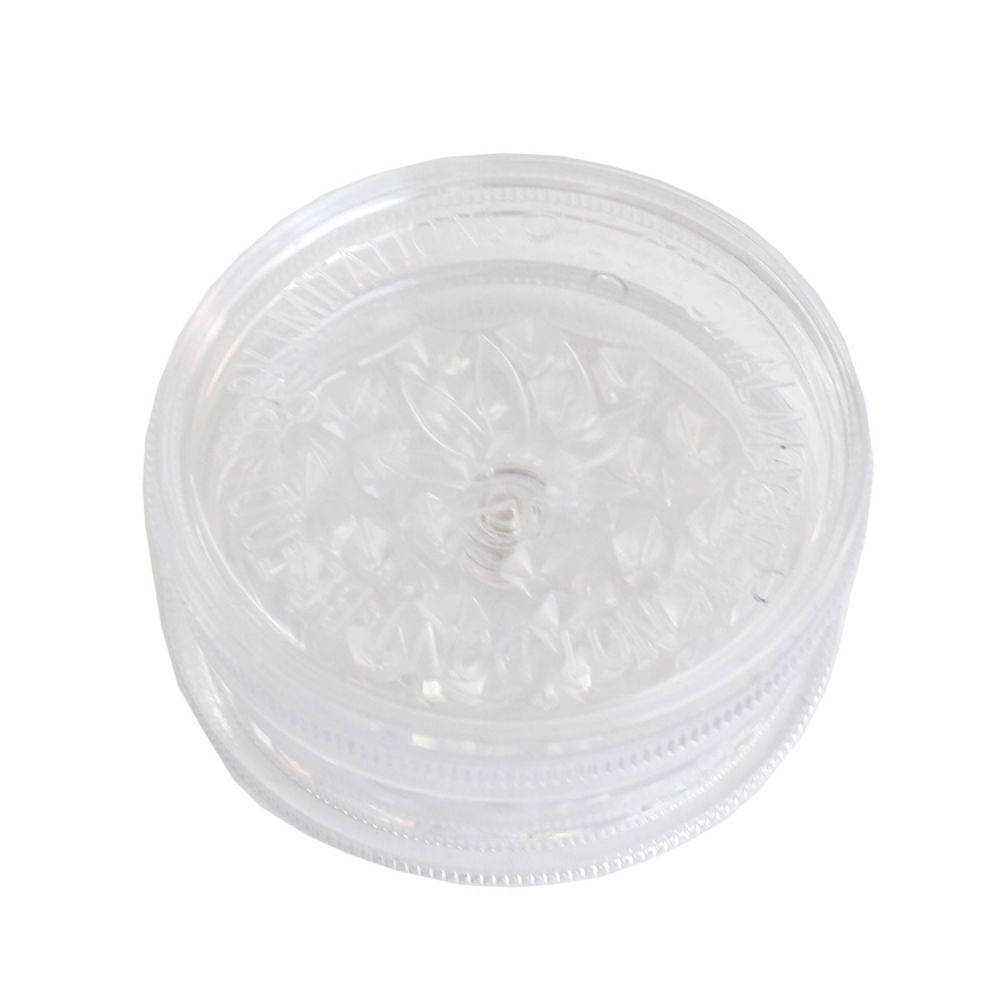 ΤΡΙΦΤΗΣ-GRINDER ΠΛΑΣΤ.60Χ24mm 2 ΘΕΣΕΩΝ ΔΙΑΦΑΝΟΣ LEONFLAME