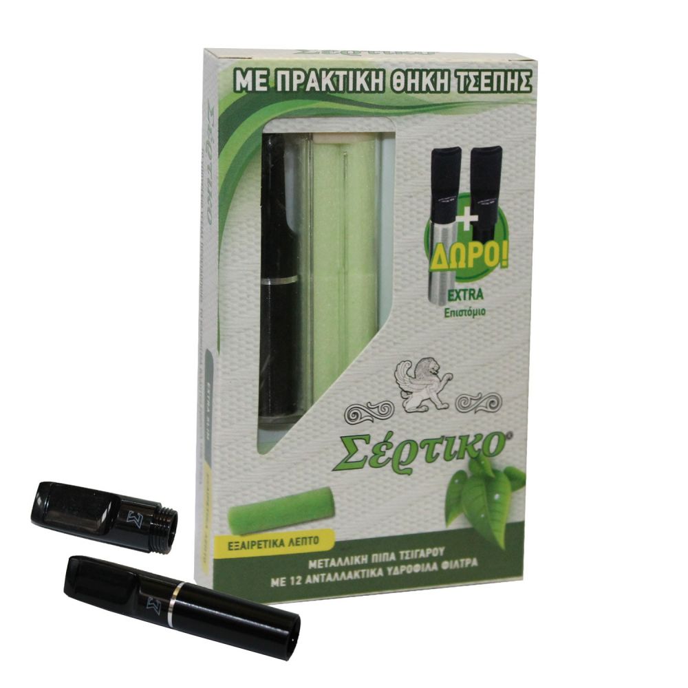 ΠΙΠΑ ΣΕΡΤΙΚΟ ΓΙΑ EXTRA SLIM ΤΣΙΓΑΡΟ ΜΕΤΑΛΛΙΚΗ ΜΑΥΡΗ (51149)