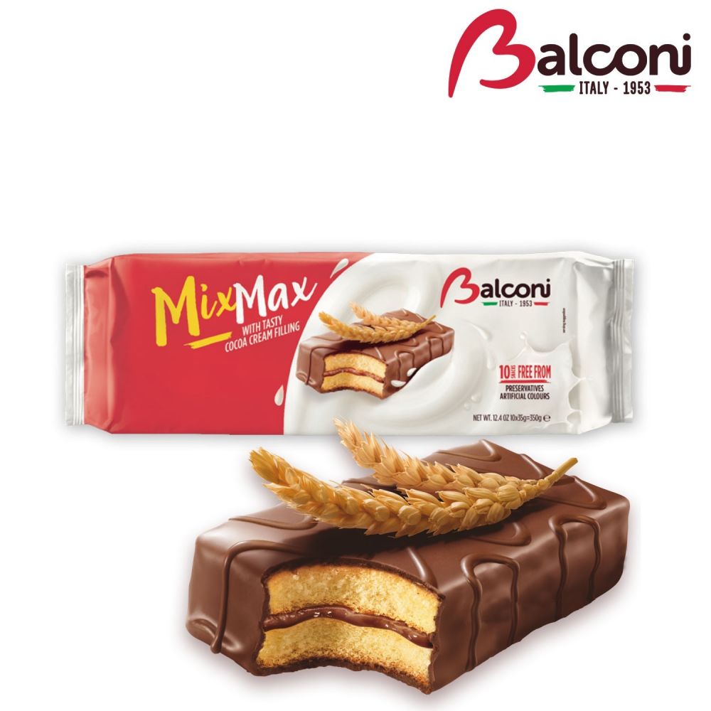 ΚΕΪΚ BALCONI MIX MAX ΚΡΕΜΑ ΚΑΚΑΟ ΜΕ ΕΠΙΚΑΛΥΨΗ 35gr