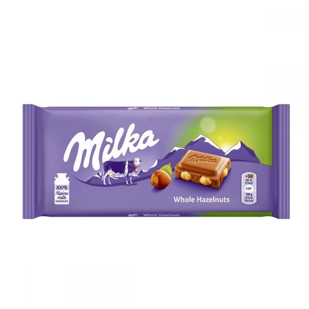 ΣΟΚΟΛΑΤΑ MILKA WHOLE HAZELNUTS 95gr
