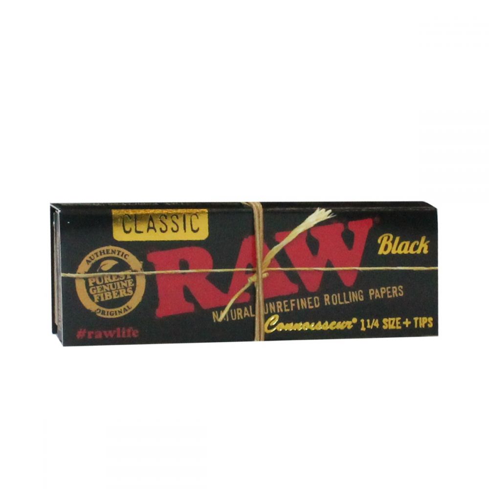 ΤΣΙΓΑΡΟΧΑΡΤΟ RAW BLACK 1, 1/4 50 ΦΥΛΛΩΝ + ΤΖΙΒΑΝΕΣ
