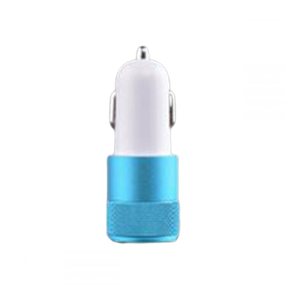 ΑΝΤΑΠΤΟΡΑΣ ΑΥΤΟΚΙΝΗΤΟΥ METAL ΜΠΛΕ ΜΕ 2 ΘΥΡΕΣ USB DC5V , 2.1 A/ 1.0 A
