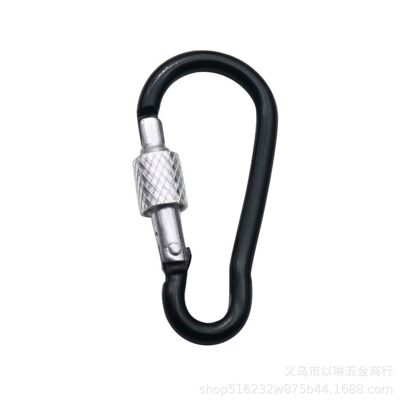 ΜΠΡΕΛΟΚ CARABINER 7,2cm ΜΕ ΑΣΦΑΛΕΙΑ ΜΑΥΡΟ