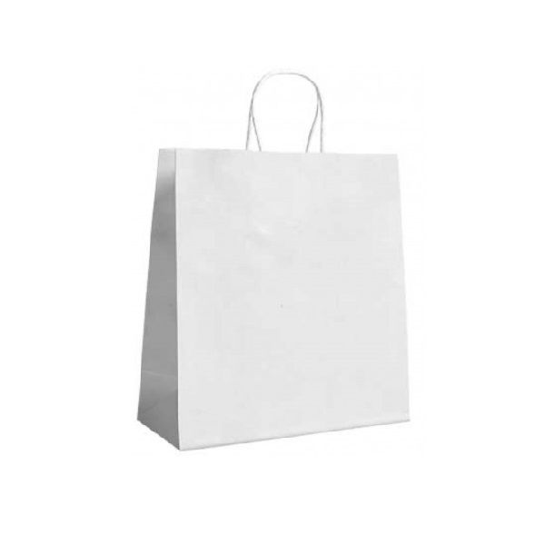 ΧΑΡΤΙΝΗ ΤΣΑΝΤΑ/ΣΑΚΟΥΛΑ ΛΕΥΚΗ 27x22x11cm