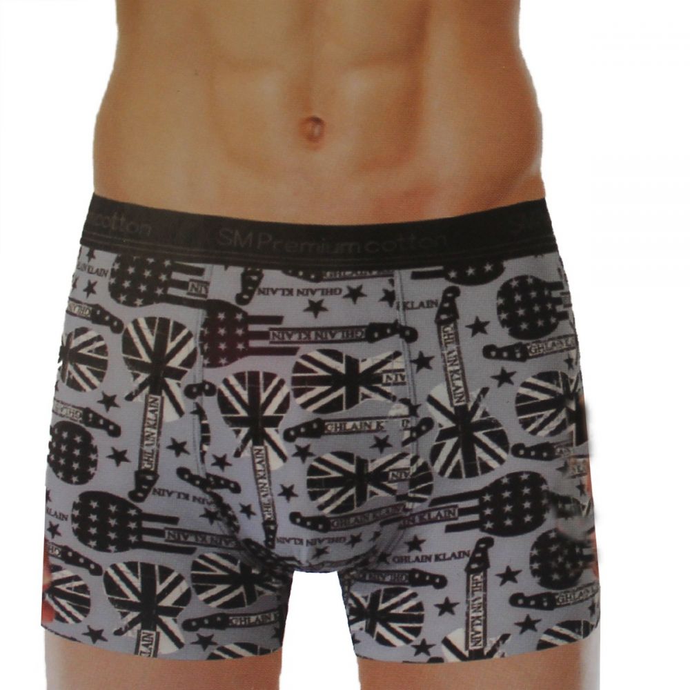 BOXER SMPREMIUM ΓΚΡΙ ΜΕ ΕΛΑΣΤΙΚΕΣ ΜΙΚΡΟΪΝΕΣ-XXL