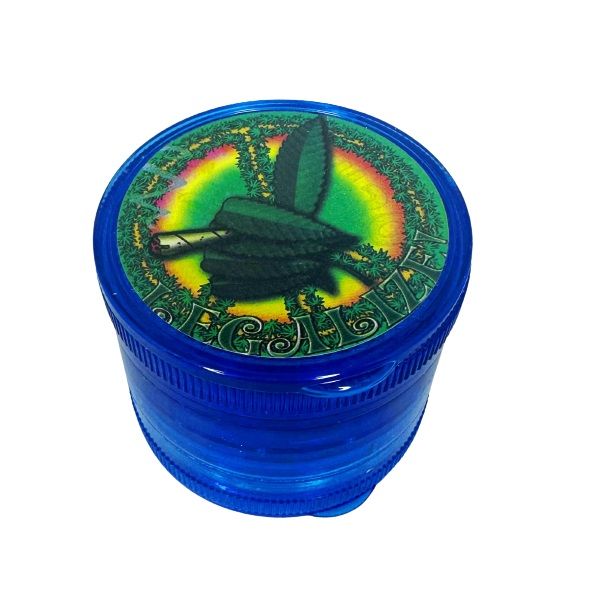 ΤΡΙΦΤΗΣ-GRINDER ΠΛΑΣΤΙΚΟΣ 55 Χ 50mm 4 ΘΕΣΕΩΝ ΔΙΑΦΟΡΑ ΣΧΕΔΙΑ ΜΠΛΕ