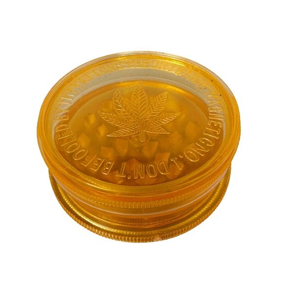 ΤΡΙΦΤΗΣ-GRINDER ΠΛΑΣΤΙΚΟΣ 55 Χ 23mm 2 ΘΕΣΕΩΝ ΠΟΡΤΟΚΑΛΙ