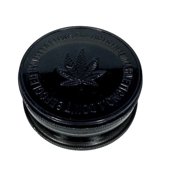 ΤΡΙΦΤΗΣ-GRINDER ΠΛΑΣΤΙΚΟΣ 55 Χ 23mm 2 ΘΕΣΕΩΝ ΜΑΥΡΟΣ