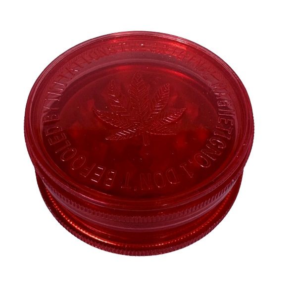 ΤΡΙΦΤΗΣ-GRINDER ΠΛΑΣΤΙΚΟΣ 55 Χ 23mm 2 ΘΕΣΕΩΝ ΚΟΚΚΙΝΟΣ
