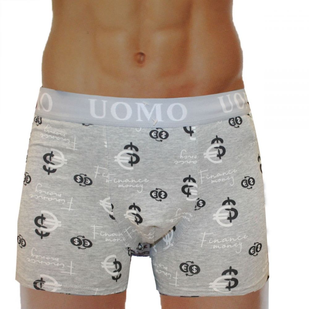 BOXER UOMO ΣΧΕΔΙΟ ΓΚΡΙ-L